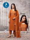 Manya By Kaya Vichitra Foil Printed Online Kurti With Bottom Dupatta Wholesale